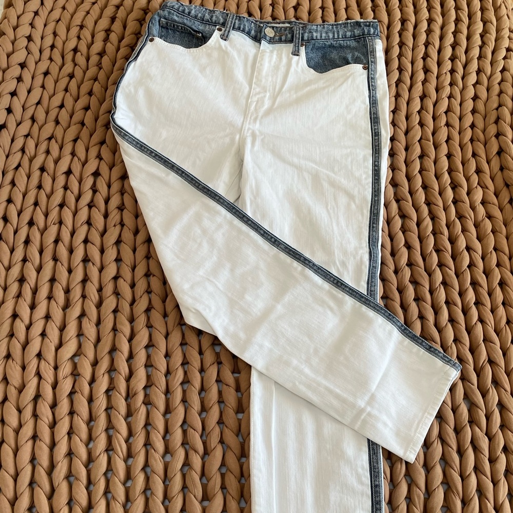 Joie tuxedo stripe denim